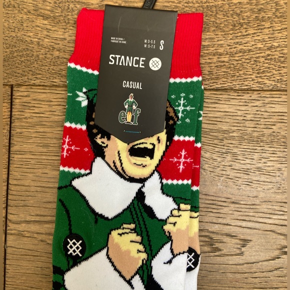 Stance x Elf Cold Outside Crew Socks, Size Small - Picture 5 of 7